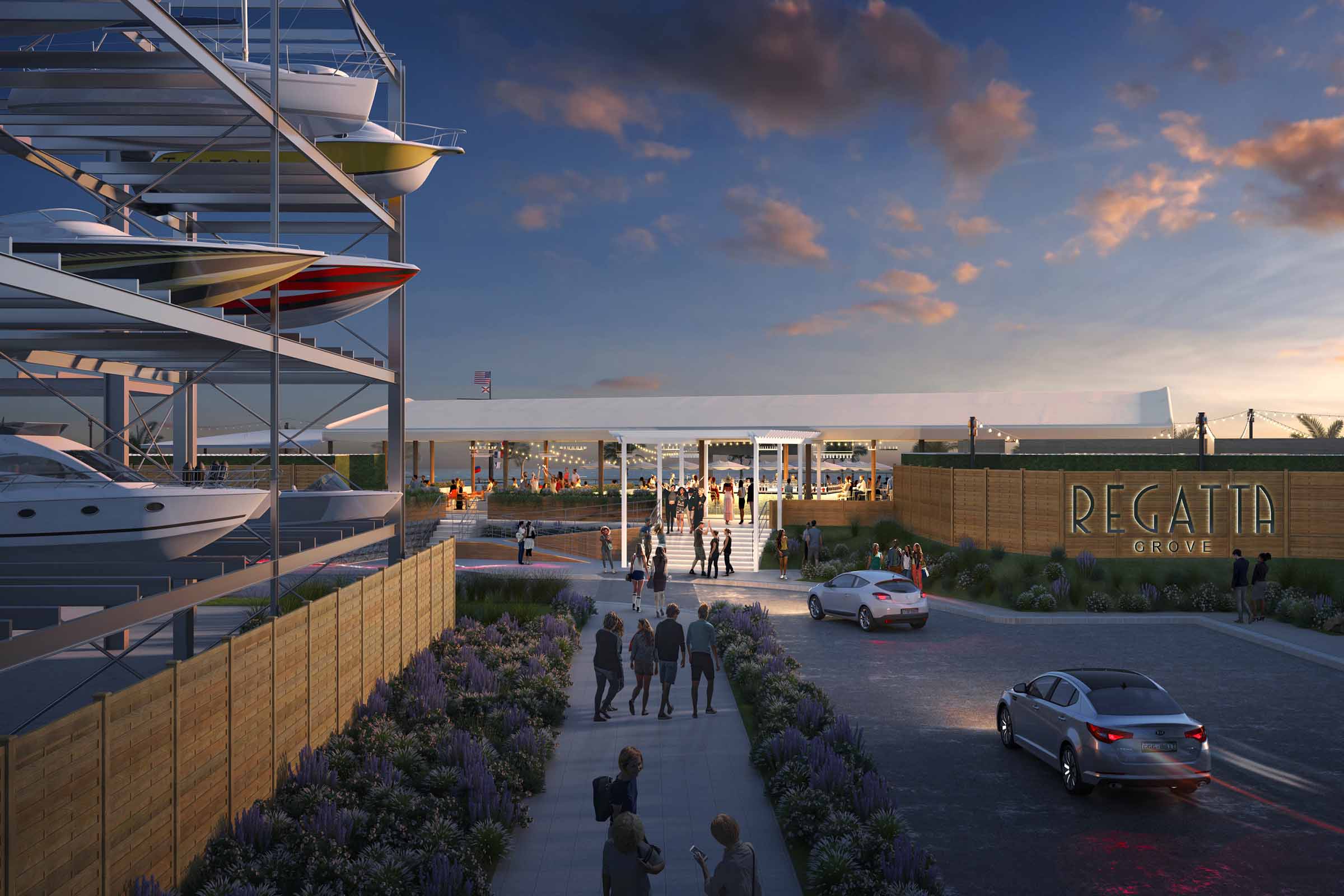 Rendering of Regatta Grove Coconut Grove Entrance Rendering of Regatta Grove Coconut Grove Entrance