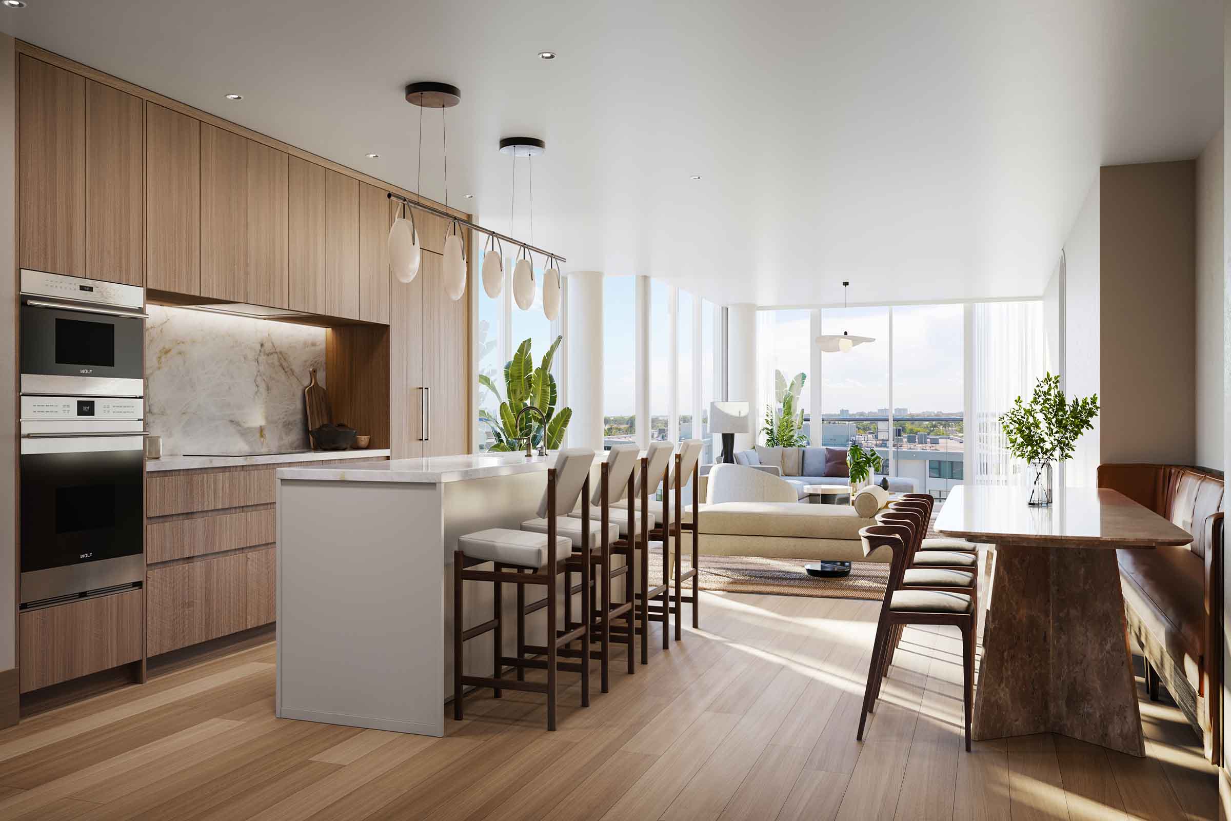 Rendering of THE WELL Bay Harbor Islands '04 Line Kitchen & Dining