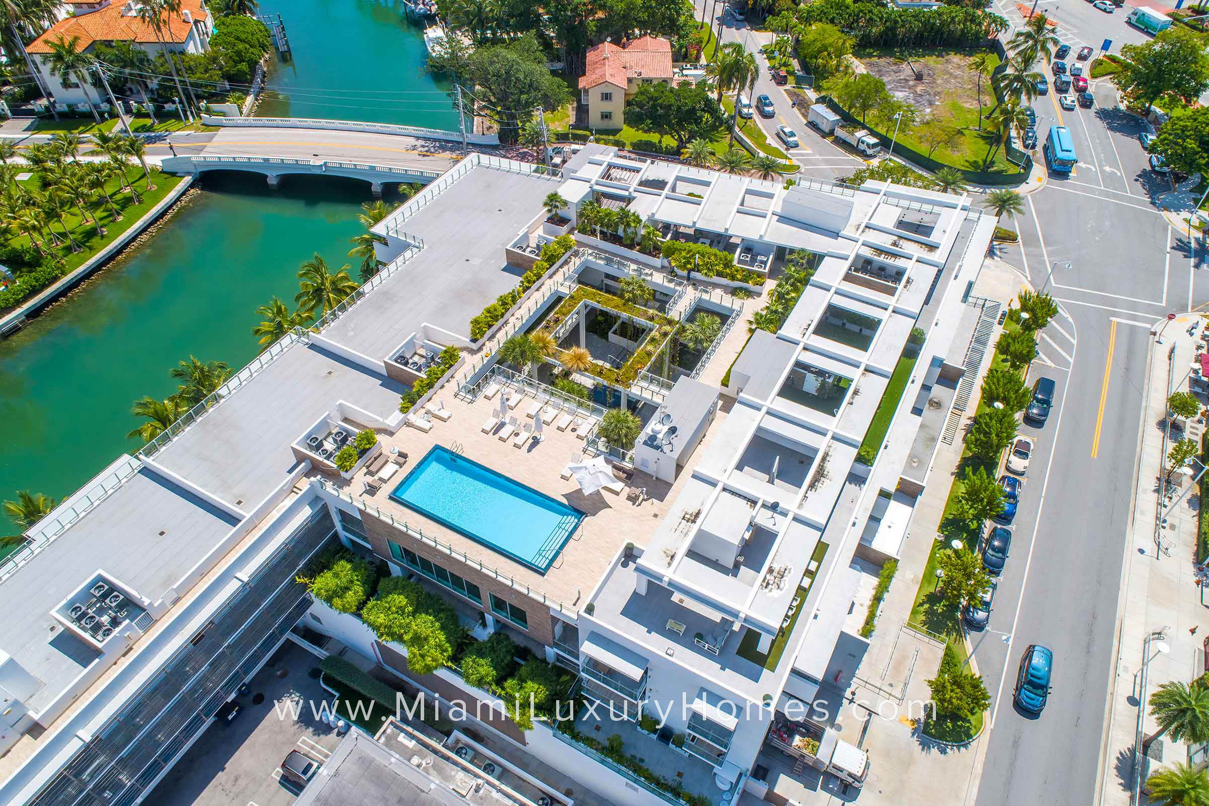 Aerial View of Palau Sunset Harbour Condo Building