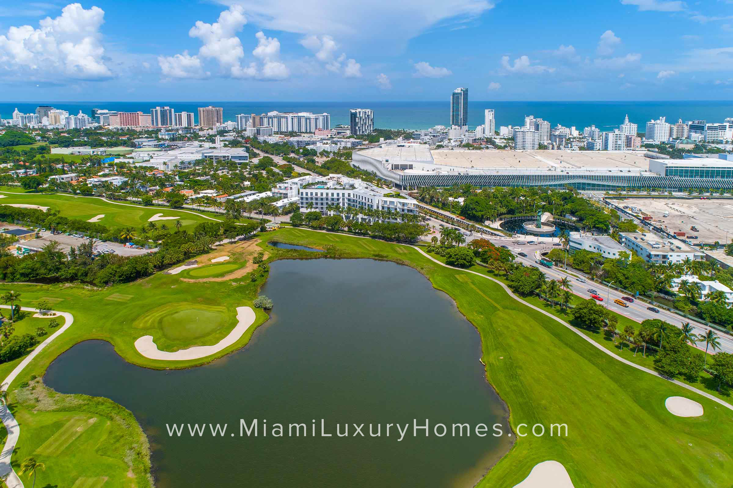 Aerial View of The Meridian and the Miami Beach Golf Course