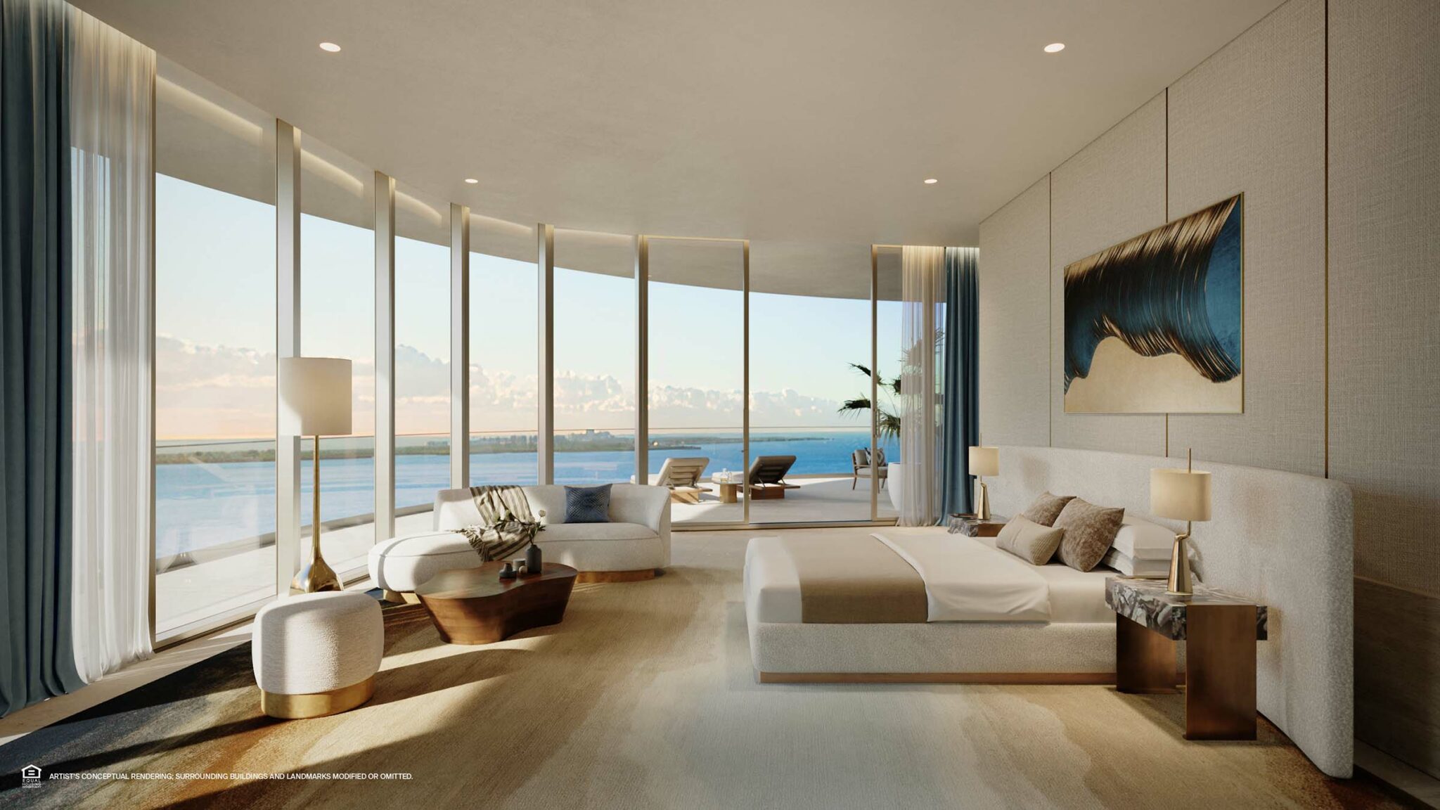 View of Luxury Penthouse Bedroom Design with Panoramic Views: A Guide to ...