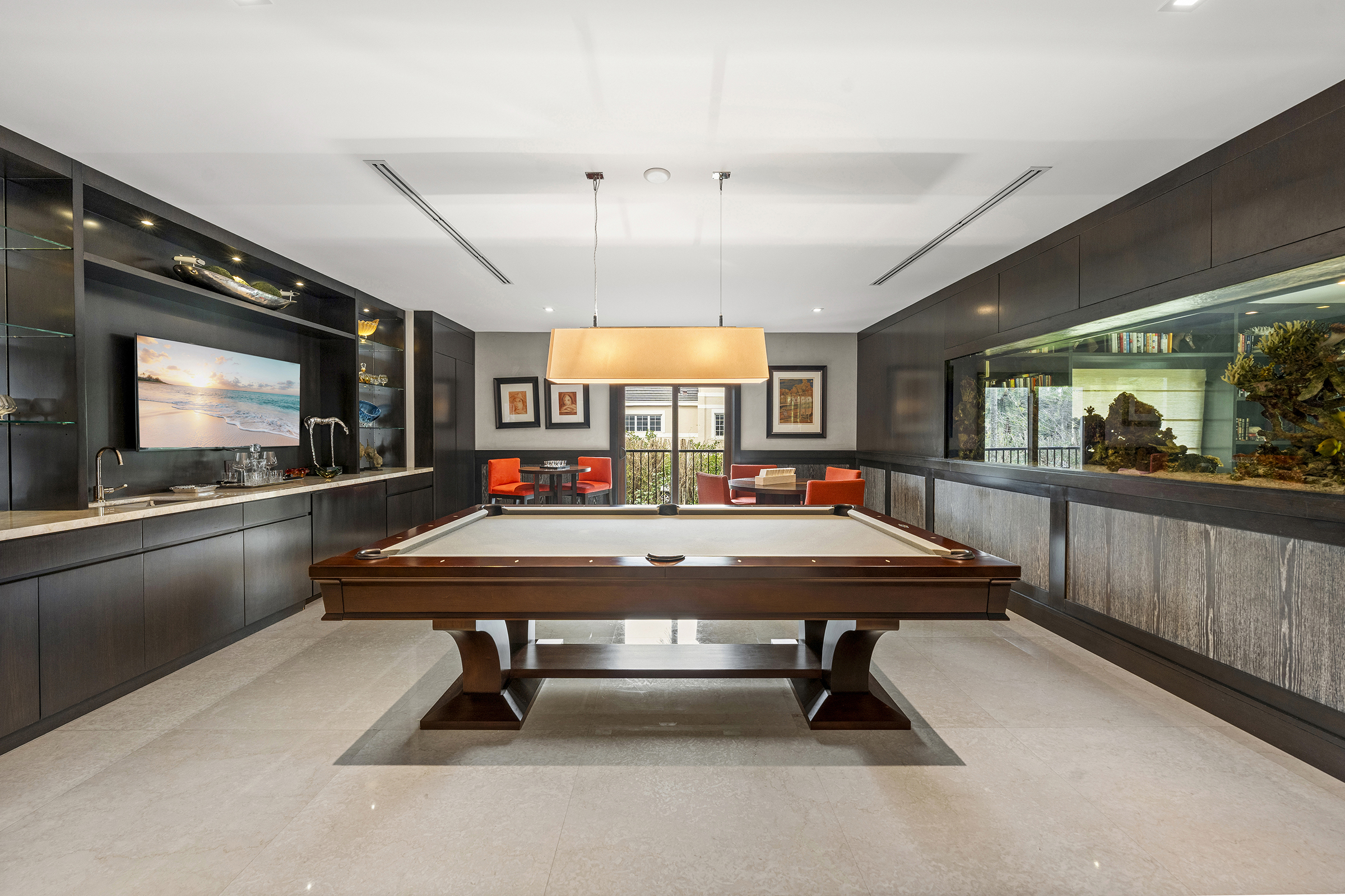 Game Room and Aquarium Feature Game Room and Aquarium Feature