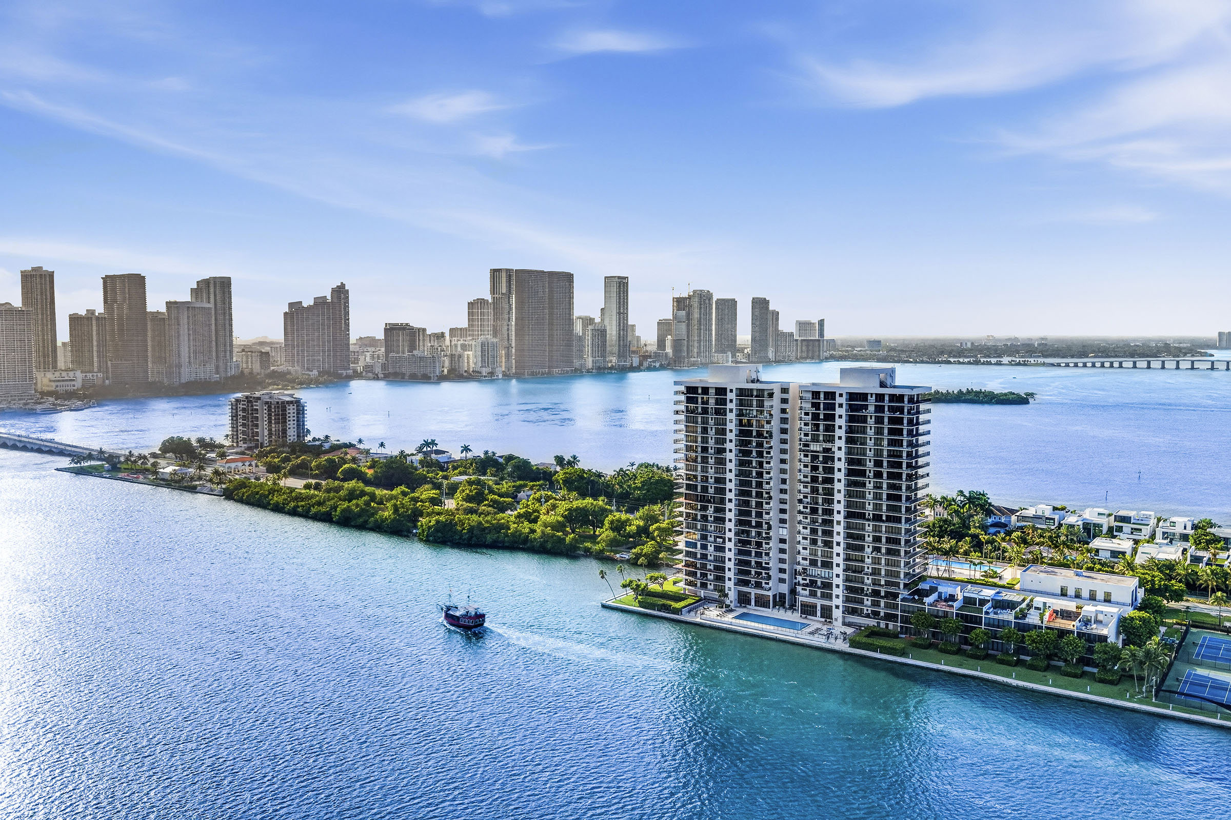 Aerial View of 1000 Venetian Way in Miami Beach Aerial View of 1000 Venetian Way in Miami Beach