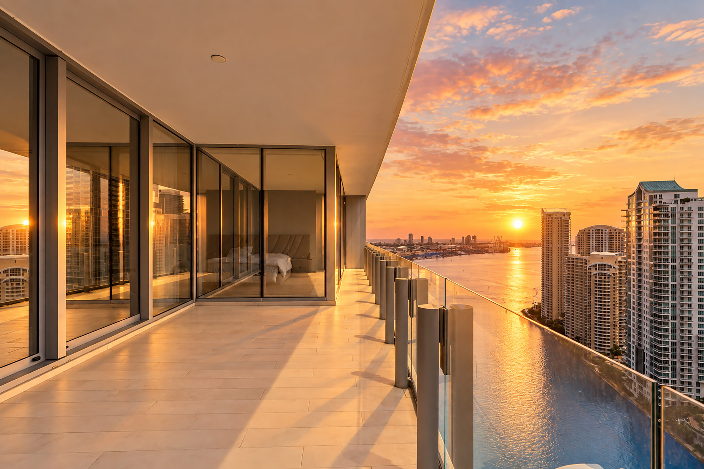 Aston Martin Residence #3304C Sunrise Balcony View